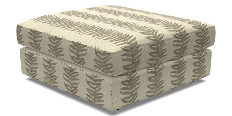 Slingsby fixed cover Footstool in Two Tone Plain Biscuit