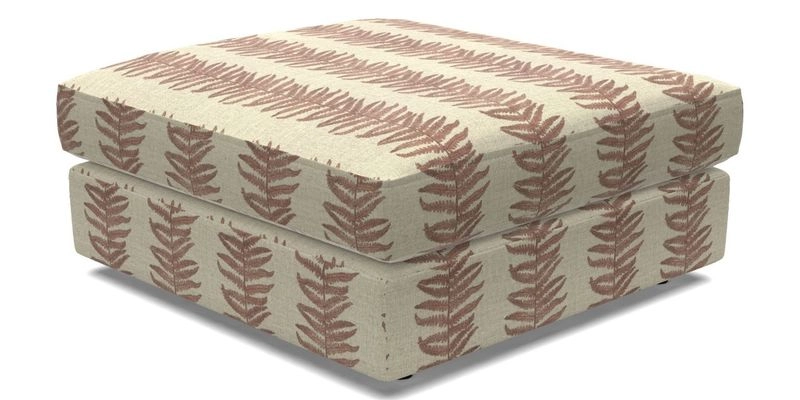 Slingsby fixed cover Footstool in Two Tone Plain Biscuit