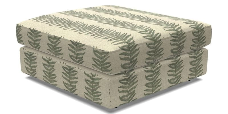 Slingsby fixed cover Footstool in Two Tone Plain Biscuit