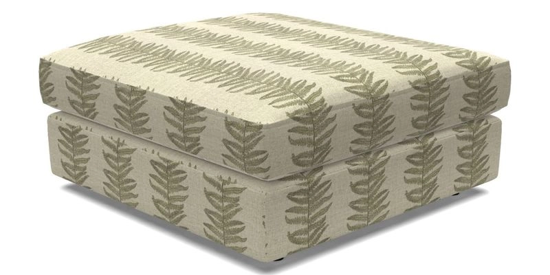 Slingsby fixed cover Footstool in Two Tone Plain Biscuit