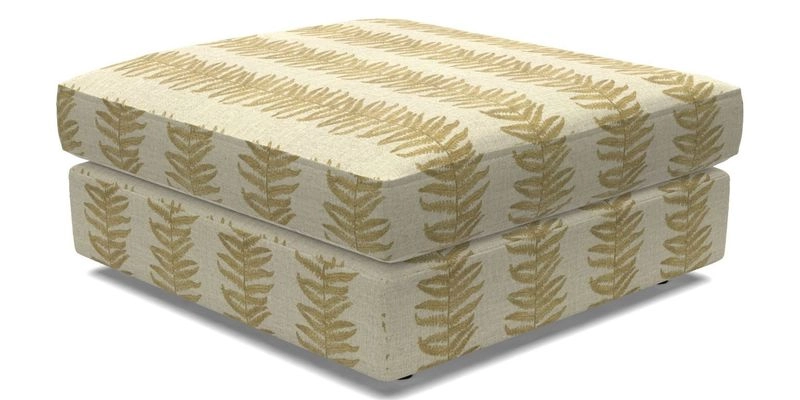 Slingsby fixed cover Footstool in Two Tone Plain Biscuit