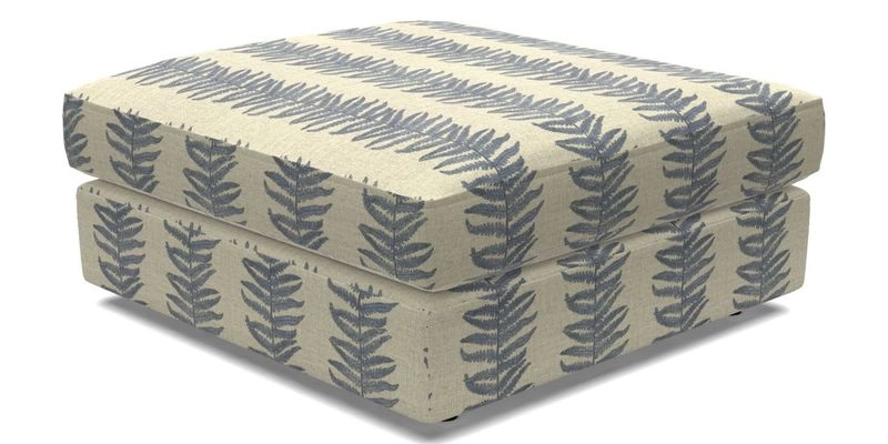 Slingsby fixed cover Footstool in Two Tone Plain Biscuit