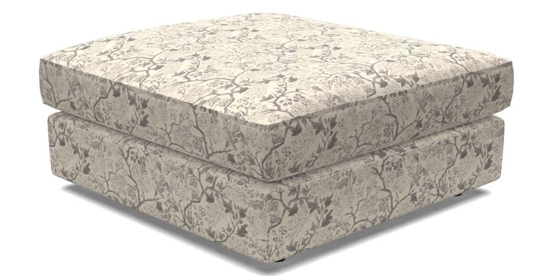 Slingsby fixed cover Footstool in Two Tone Plain Biscuit