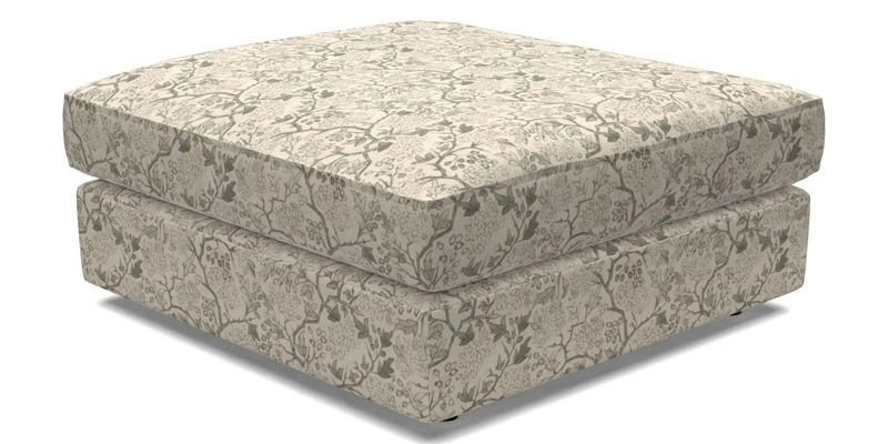 Slingsby fixed cover Footstool in Two Tone Plain Biscuit
