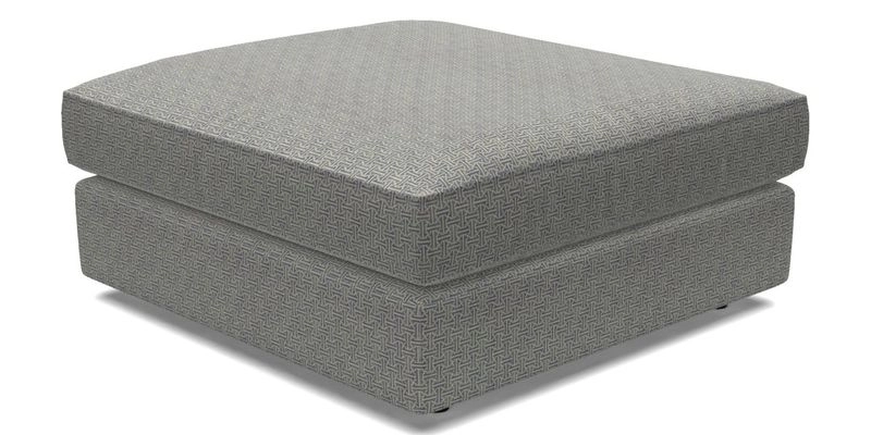 Slingsby fixed cover Footstool in Two Tone Plain Biscuit