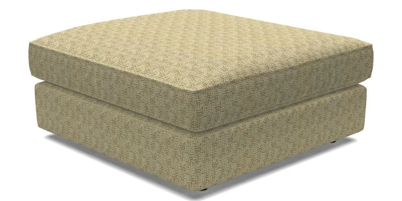 Slingsby fixed cover Footstool in Two Tone Plain Biscuit