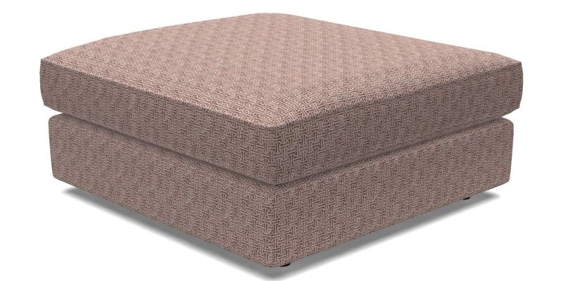 Slingsby fixed cover Footstool in Two Tone Plain Biscuit