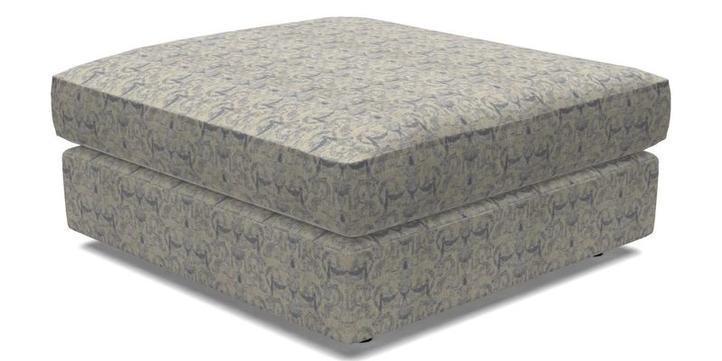 Slingsby fixed cover Footstool in Two Tone Plain Biscuit