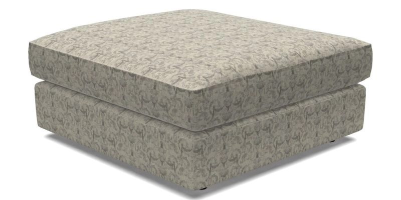 Slingsby fixed cover Footstool in Two Tone Plain Biscuit