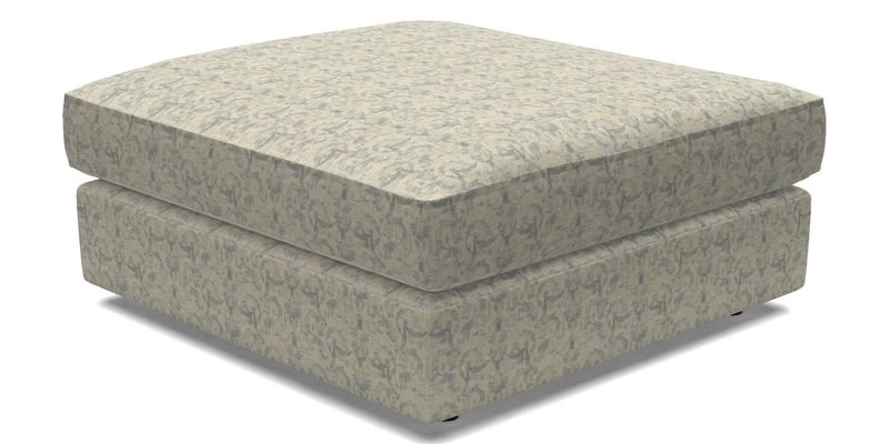 Slingsby fixed cover Footstool in Two Tone Plain Biscuit