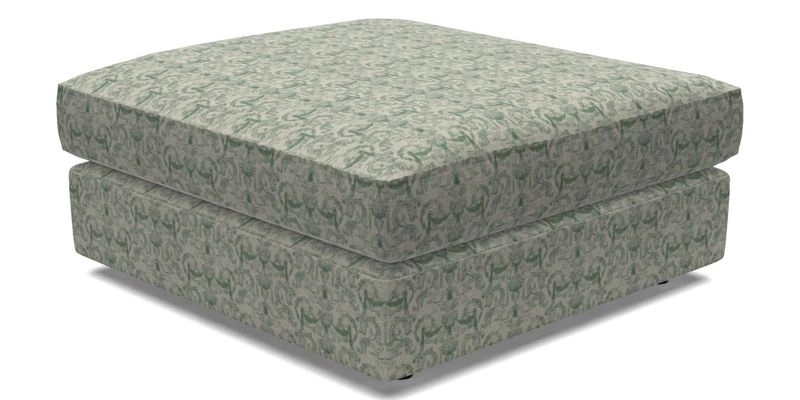 Slingsby fixed cover Footstool in Two Tone Plain Biscuit