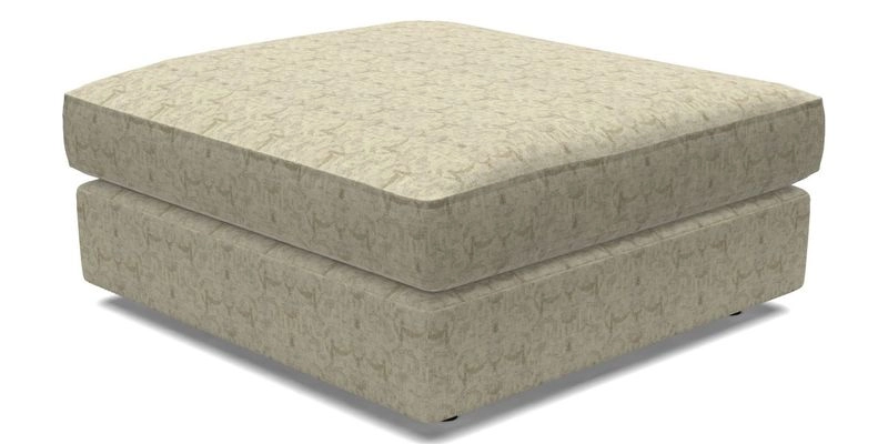 Slingsby fixed cover Footstool in Two Tone Plain Biscuit