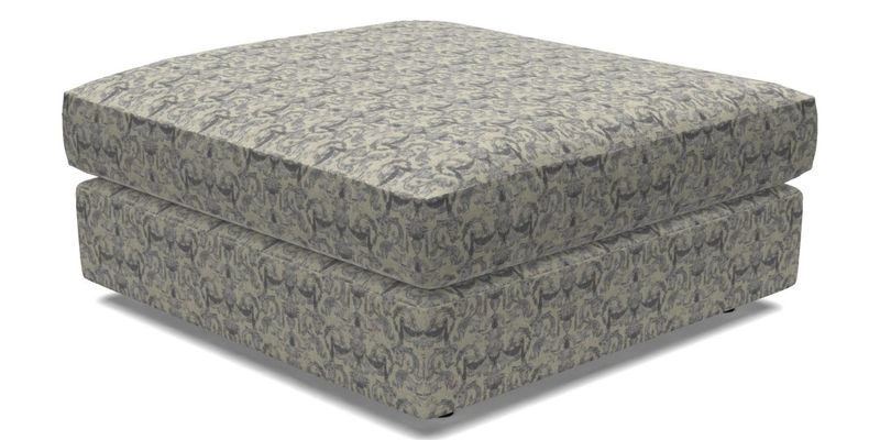 Slingsby fixed cover Footstool in Two Tone Plain Biscuit