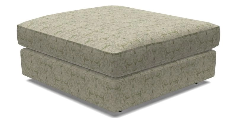 Slingsby fixed cover Footstool in Two Tone Plain Biscuit