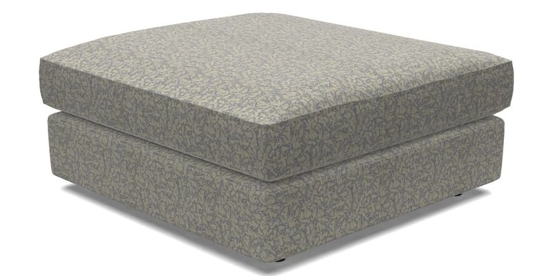 Slingsby fixed cover Footstool in Two Tone Plain Biscuit