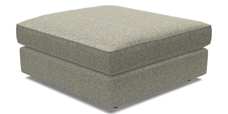 Slingsby fixed cover Footstool in Two Tone Plain Biscuit