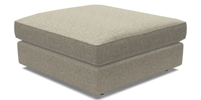 Slingsby fixed cover Footstool in Two Tone Plain Biscuit