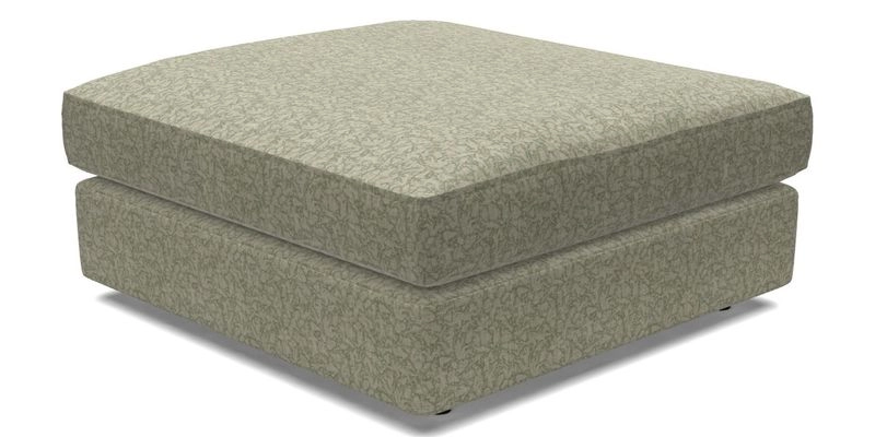 Slingsby fixed cover Footstool in Two Tone Plain Biscuit