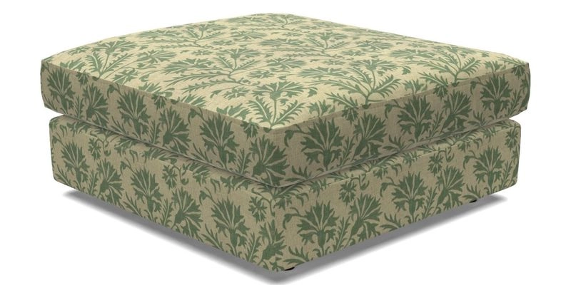 Slingsby fixed cover Footstool in Two Tone Plain Biscuit