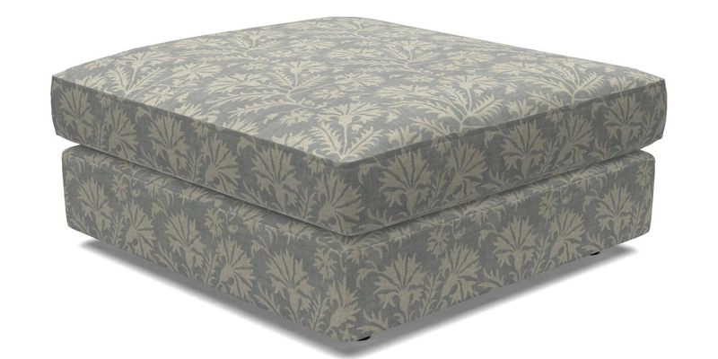 Slingsby fixed cover Footstool in Two Tone Plain Biscuit