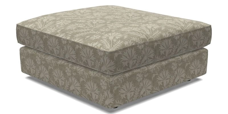 Slingsby fixed cover Footstool in Two Tone Plain Biscuit