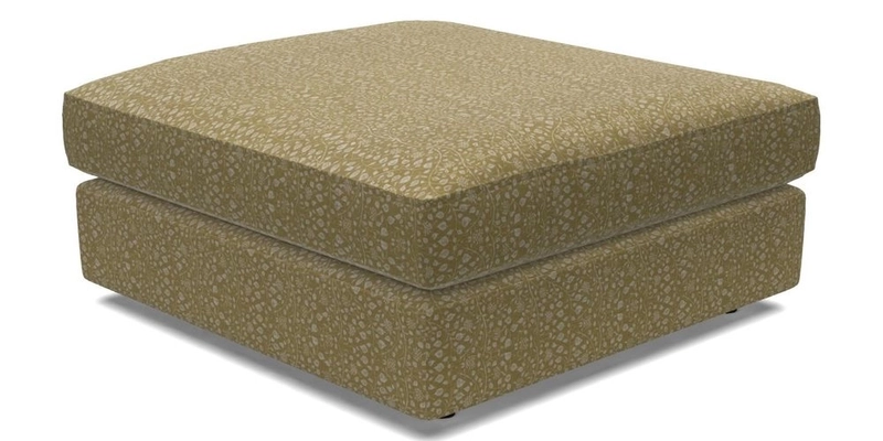 Slingsby fixed cover Footstool in Two Tone Plain Biscuit