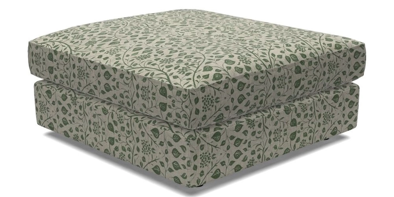 Slingsby fixed cover Footstool in Two Tone Plain Biscuit