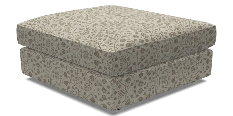 Slingsby fixed cover Footstool in Two Tone Plain Biscuit