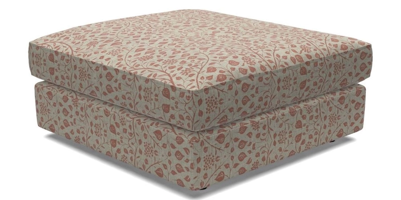 Slingsby fixed cover Footstool in Two Tone Plain Biscuit