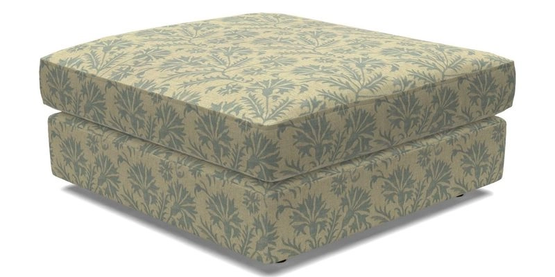 Slingsby fixed cover Footstool in Two Tone Plain Biscuit