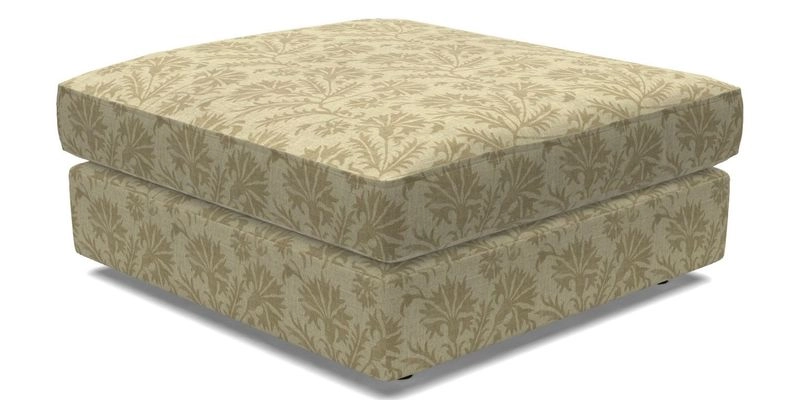 Slingsby fixed cover Footstool in Two Tone Plain Biscuit