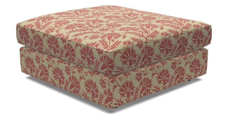 Slingsby fixed cover Footstool in Two Tone Plain Biscuit