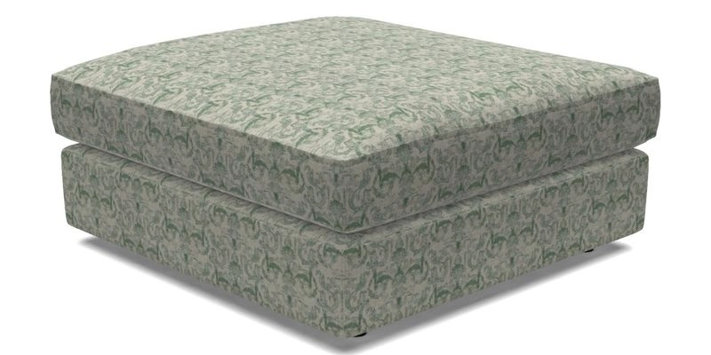 Slingsby fixed cover Footstool in Two Tone Plain Biscuit