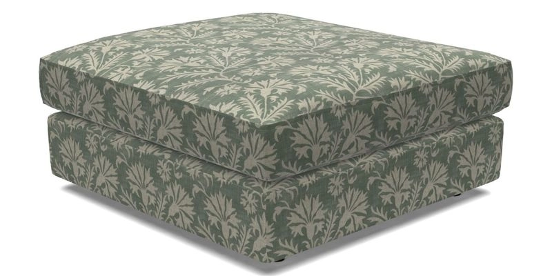 Slingsby fixed cover Footstool in Two Tone Plain Biscuit