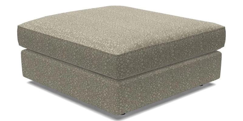 Slingsby fixed cover Footstool in Two Tone Plain Biscuit