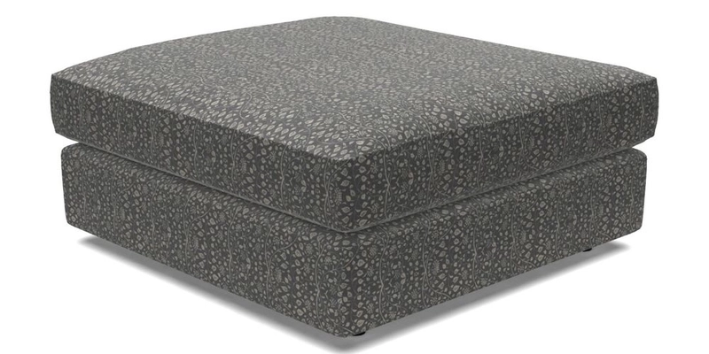 Slingsby fixed cover Footstool in Two Tone Plain Biscuit