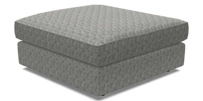 Slingsby fixed cover Footstool in Two Tone Plain Biscuit
