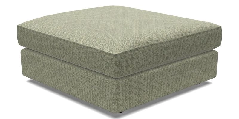 Slingsby fixed cover Footstool in Two Tone Plain Biscuit