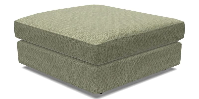 Slingsby fixed cover Footstool in Two Tone Plain Biscuit