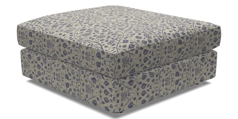 Slingsby fixed cover Footstool in Two Tone Plain Biscuit