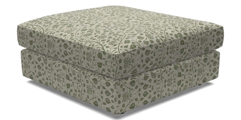 Slingsby fixed cover Footstool in Two Tone Plain Biscuit