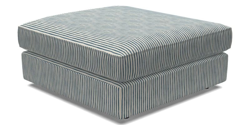 Slingsby fixed cover Footstool in Two Tone Plain Biscuit