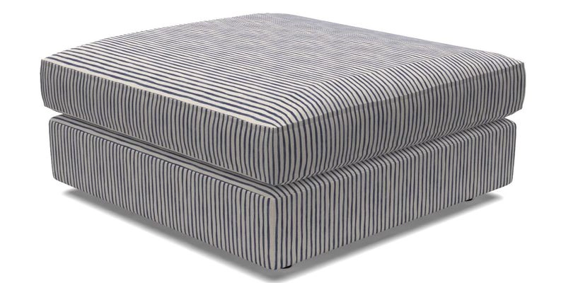 Slingsby fixed cover Footstool in Two Tone Plain Biscuit