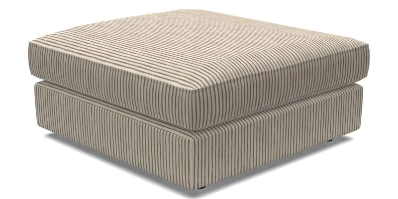 Slingsby fixed cover Footstool in Two Tone Plain Biscuit