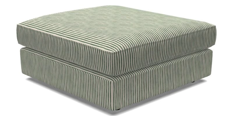 Slingsby fixed cover Footstool in Two Tone Plain Biscuit