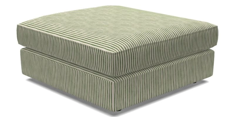 Slingsby fixed cover Footstool in Two Tone Plain Biscuit