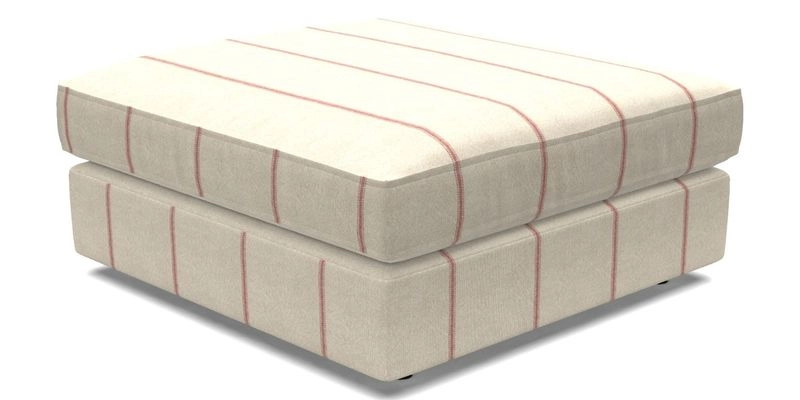 Slingsby fixed cover Footstool in Two Tone Plain Biscuit