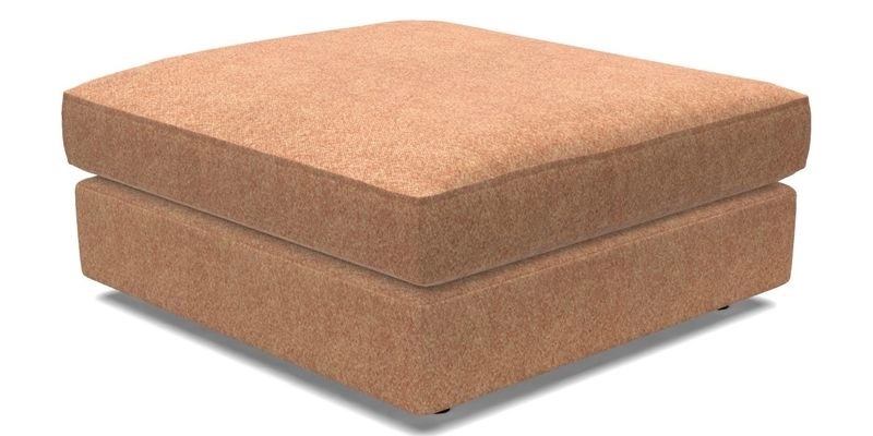 Slingsby fixed cover Footstool in Two Tone Plain Biscuit