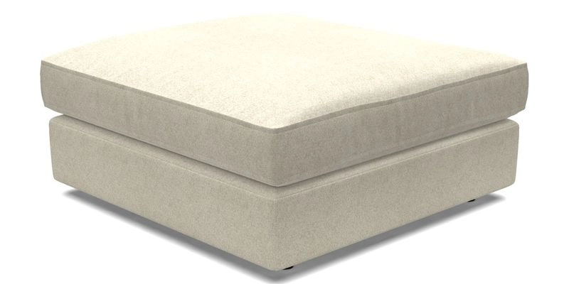 Slingsby fixed cover Footstool in Two Tone Plain Biscuit