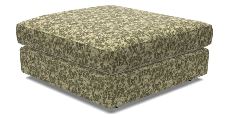 Slingsby fixed cover Footstool in Two Tone Plain Biscuit
